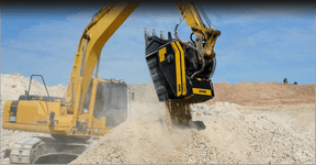 Concrete crushing and recycling