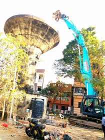 water tank demolition