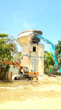 water tank demolition